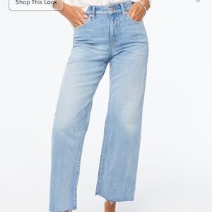 J. Crew Factory Wide-leg cropped jean in all-day stretch